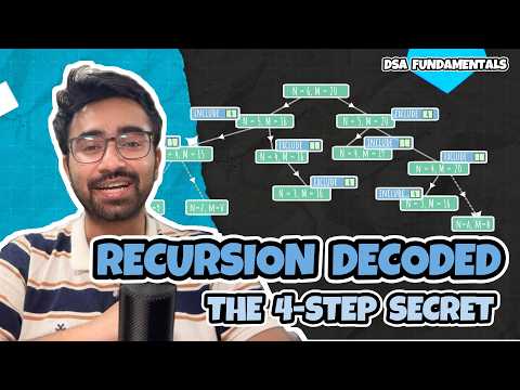 Recursion in 10 Minutes: The 4 Step Secret That Works | DSA Fundamentals