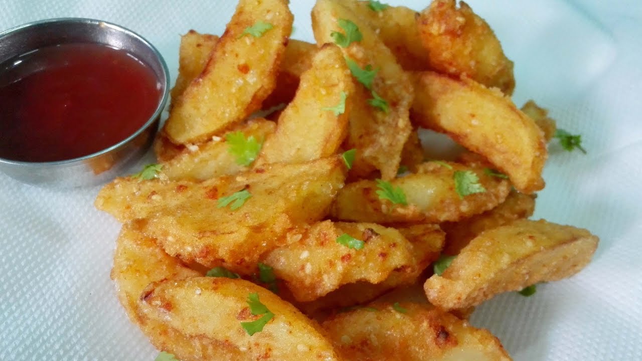 Potato Wedges Crispy Potato Wedges Easy Tasty Snack Recipe