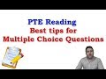 PTE Reading, Multiple Choice Single Answer & Multiple Answer, Awesome  Strategies