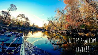 Fishing MAJOR Cold FRONT Conditions for Winter RIVER Bass!!! || Winter River Fishing