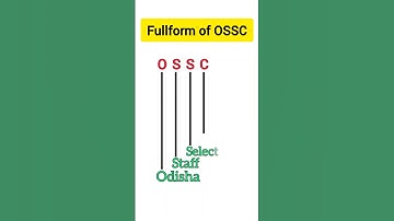Fullform of OSSC #odisha #ossc #compitition #shorts