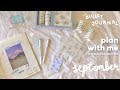 journal with me asmr ☁️🧊 blue aesthetic | september 2021 bullet journal