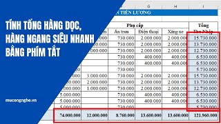 How to sum the total of horizontal and vertical rows super fast with keyboard shortcuts in Excel