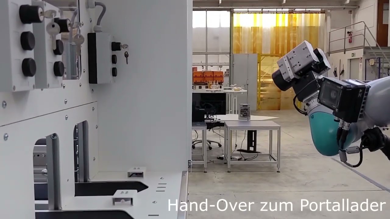 New Automatisierte Bestückung von Werkzeugmaschinen mit mobiler Robotik