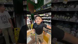 Super excited 4 year old at DON DON DONKI