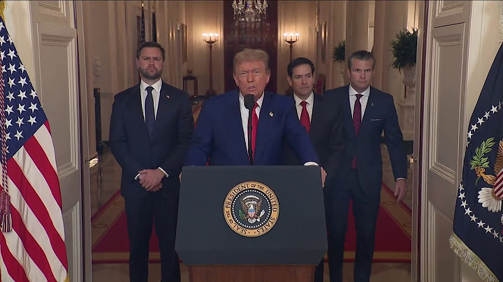 Watch President Donald Trump’s address on the U.S. bombing of Iran