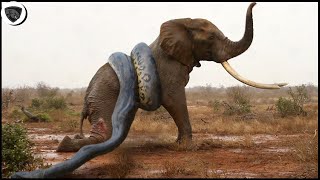 Elephant Failed Miserably When Fighting Giant Python That Was Too Strong