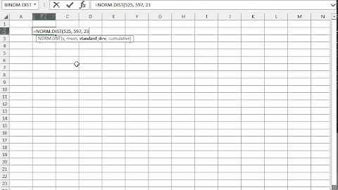 Cumulative Normal Distribution in Excel