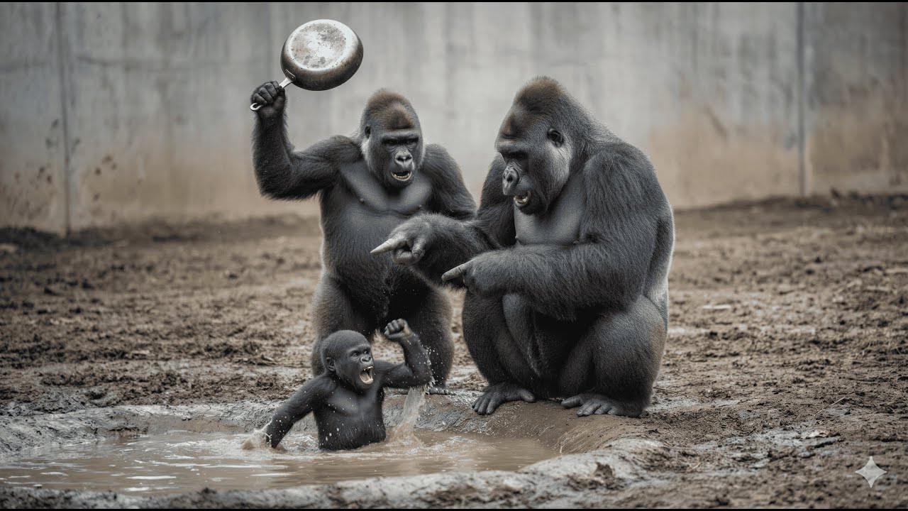 Angry Gorilla Family Moment at the Zoo 😳 Baby Gorilla vs Dad | Shocking Zoo clips