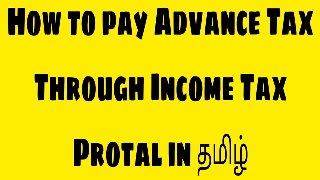How to pay advance tax online in advance tax payment online