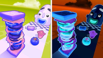 Sandwich Runner vs Reverse Speed Run Walkthrough,iOS Android Ball Colour Run New Update (part : 496)