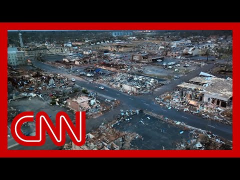 Stunning video shows town leveled after tornado