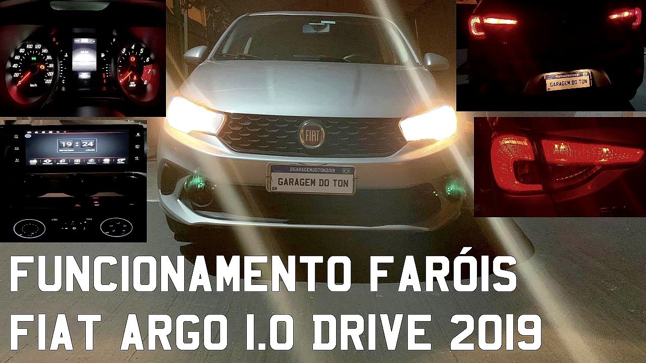 Fiat Argo 1.0 Drive 2019 - Funcionamento dos faróis