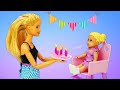 Lanniversaire devi barbie prpare la fte vido en franais avec poupes pour filles