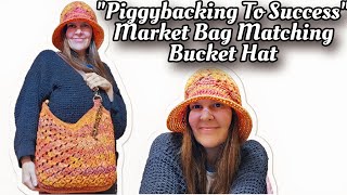 Crochet REVERSIBLE Market Bag and Matching Bucket Hat - MARKET BAG TUTORIAL