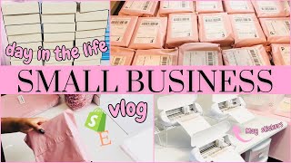 SMALL BUSINESS VLOG | Launch Prep for New Stickers | ASMR PACKING ORDERS | Small Business Owner