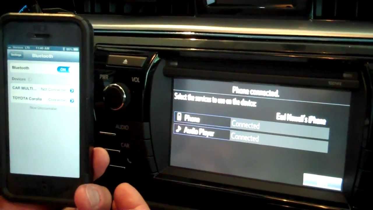 Connecting iPhone to 2014 Corolla S - YouTube