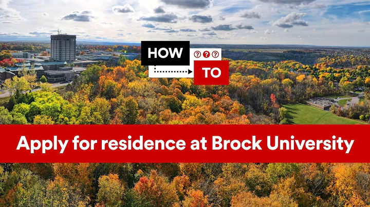 How to apply for residence at Brock University