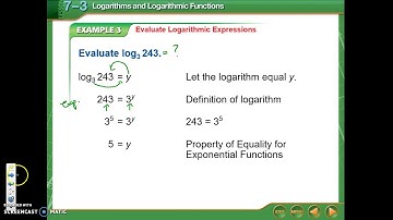 7.3 - Logarithms and Logarithmic Functions