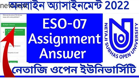 ESO-07 Assignment Answer | Netaji open University Assignment Answer