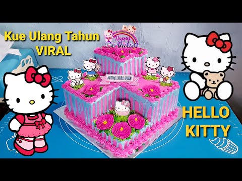 Hello Kitty - Menghias Kue Ultah Tanpa Spuit!. 