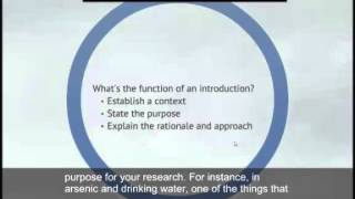 How to Write a Science, Journal Style Introduction Close Captioning