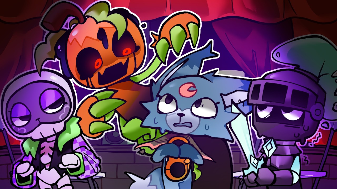 Empat Toon Halloween Dandy's World: Ribecca, Gourdy, Eclipse, dan Soulvester