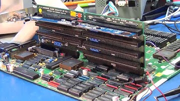 Amiga 3000 daughterboard defect debug and repair