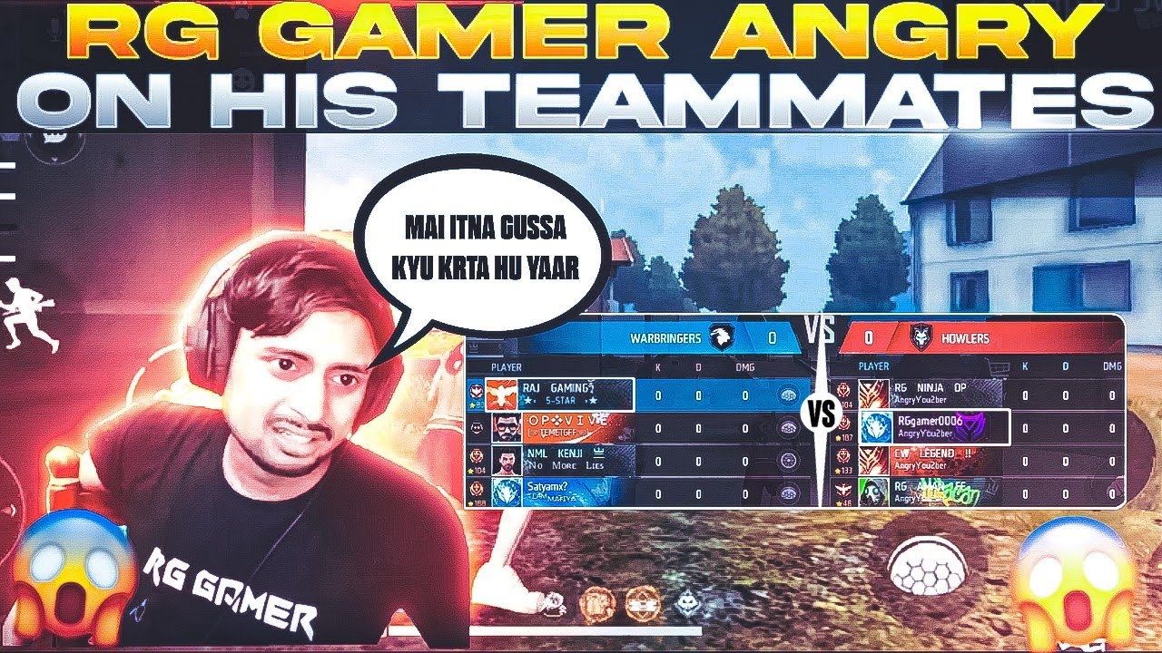 RG GAMER ANGRY ON HIS TEAMMATES 😡😡 || HE CRYING AFTER LOOSING THE MATCH ...