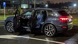 New Audi Q6 e-tron 2025 Night Lights Review