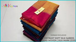 Contrast Pattern Soft Silk Sarees | Silk Sarees Online Shopping | Varnaa Soft Silk Sarees screenshot 5
