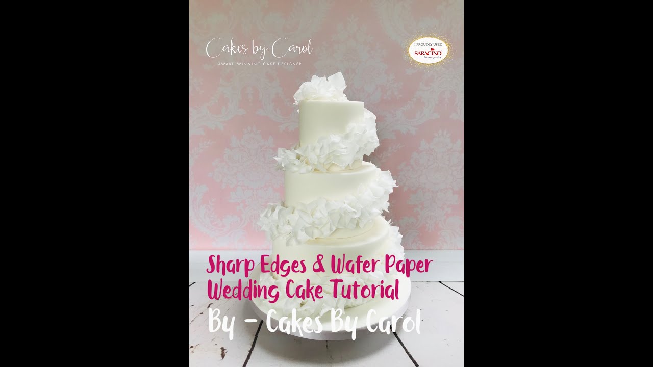Wafer paper Ruffles  Wedding Cake