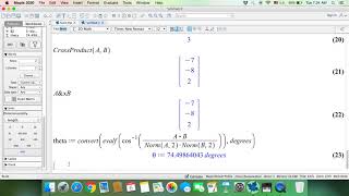 Linear Algebra using Maple
