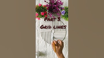 💜How to create perfect grid lines part3 #shorts #shortsfeed #trending #viral #lippanart #arttutorial