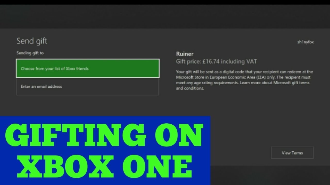 How to gift on Xbox One YouTube