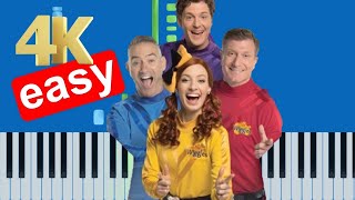 The Wiggles - Wiggly Party Slow Easy Medium Piano Tutorial 4K