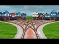 8 Mega Trains Crossing at 📸 Dangerous Branched Railroad Tracks | real train game | train simulator 