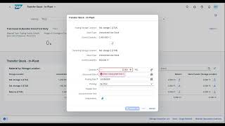 One-Step Stock Transfer (Storage Loc to Storage Loc) - SAP Fiori App Transfer Stock - In-Plant
