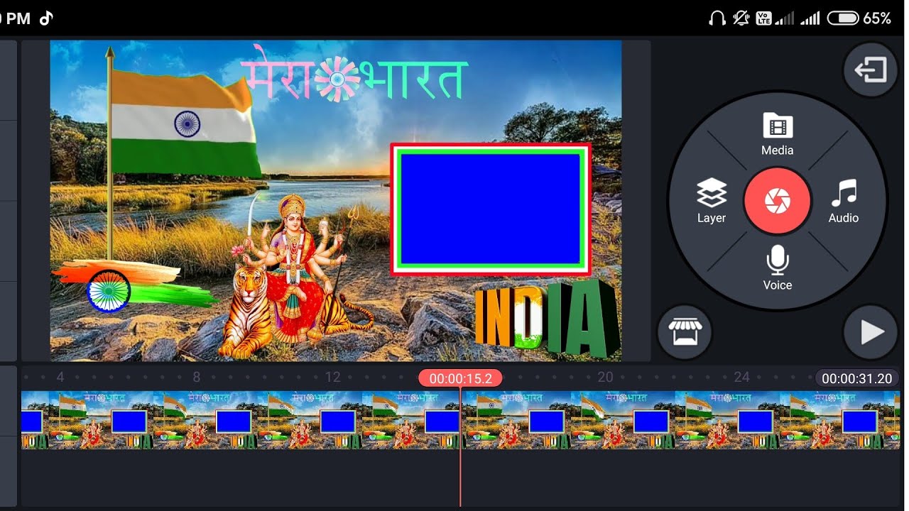 Independence day spacial green screen video editing in kinemaster tutorial hindi