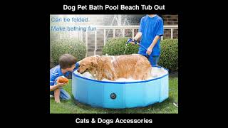 Dog Pet Bath Pool Beach Outdoor Indoor Collapsible Swimming Pool Bathtub Cats & Dogs Accessories
