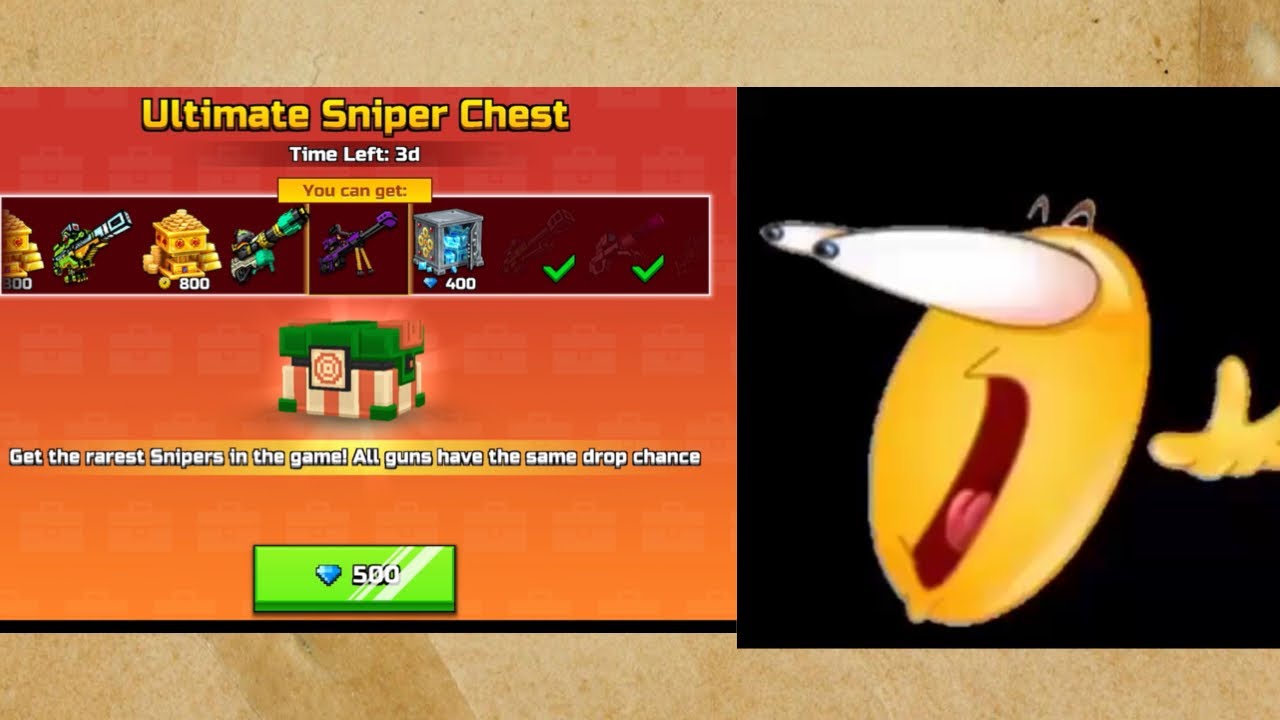 Spending my Gems on the Ultimate Sniper Chest in Pixel Gun 3D