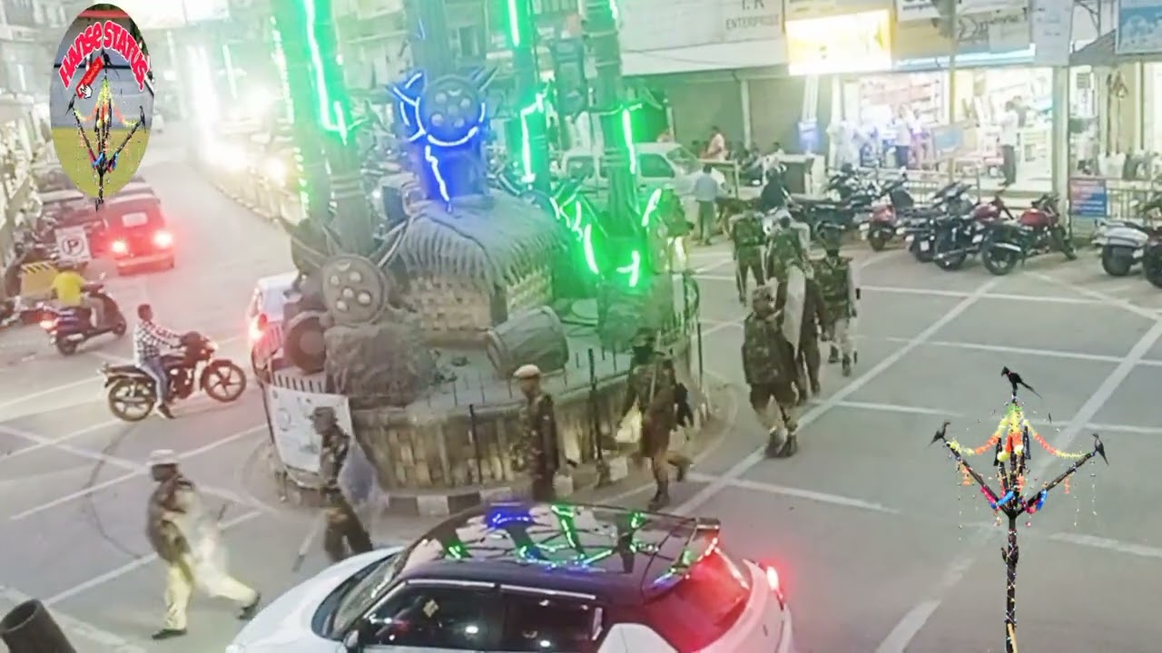 Assam police atum Sai angdeng che klem . Diphu Market area.