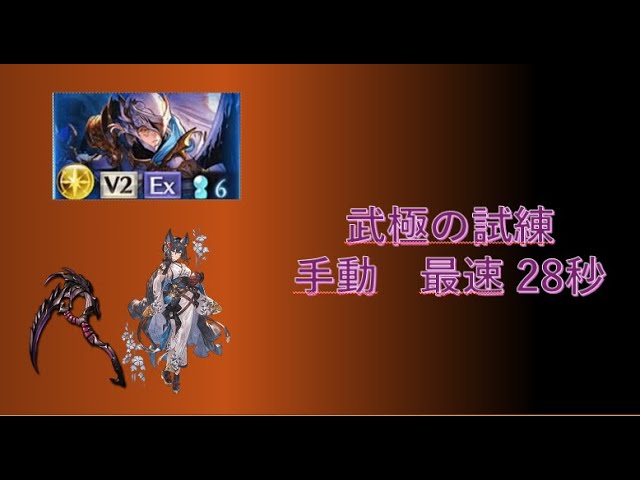 武極 グラブル・GBF】 武極の試練 手動周回 最速28秒 - YouTube