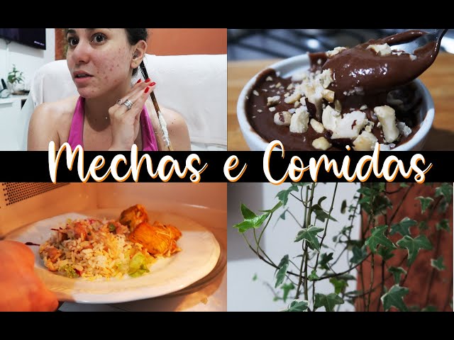 UM DIA COMIGO: SMOOTHIE DE CHOCOLATE, TESTE DE MECHA