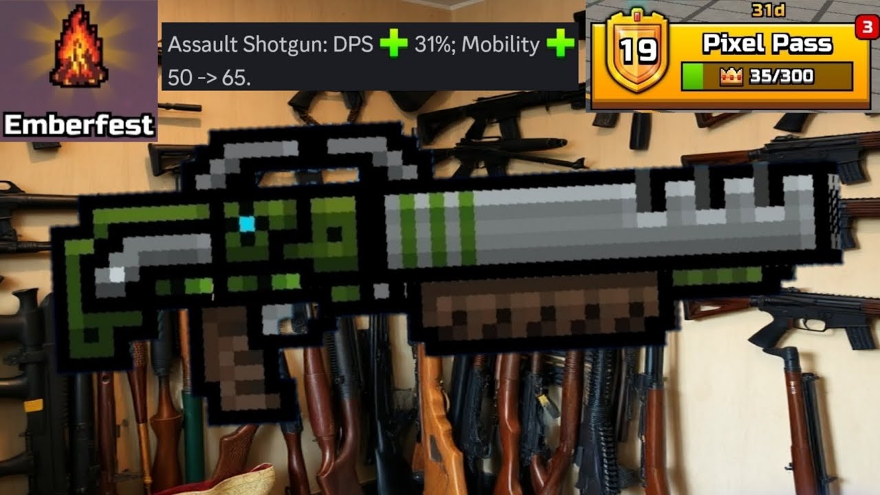 Pixel Gun 3D - Assault Shotgun Buff Gameplay + Emberfest Event & Iron ...