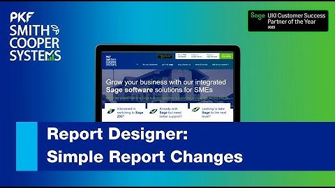 Sage 200: Simple Report Changes in Report Designer