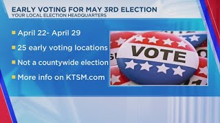 Early voting for May 3 election continues this weekend