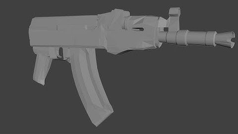 Low Poly AK-47 | speed modeling