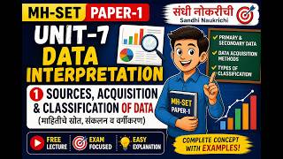 MH-SET Paper-1 Unit-7 Data Interpretation | Sources, Acquisition & Classification of Data