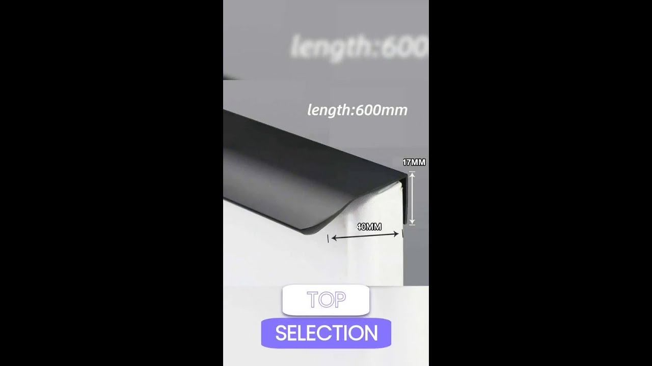 Gold Black Hidden Handles Long Kitchen Cabinet Pulls Drawer Pulls Aluminum Alloy Furniture Handle...